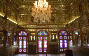 The interior of the palace in Iran