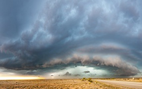 Буря в пустыне. Штат Нью-Мексико, США