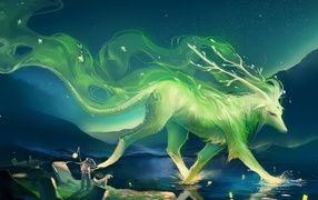 Овен идет по воде