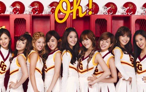 Команда японских девушек спортсменок