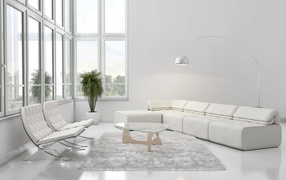 Все белое кроме растения