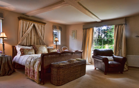 Bed in a country house