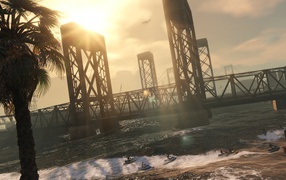 Мост над заливом в игре Grand Theft Auto V