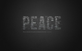 Надпись МИР из других слов