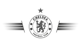 Футбольный клуб Челси, логотип серый на белом