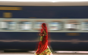 Indian and train