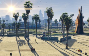 Пальмы на пляже, игра Grand Theft Auto V