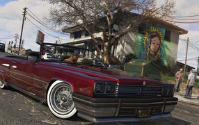 Красный кадиллак в игре Grand Theft Auto V