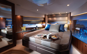 Style cabins on the yacht