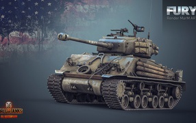Игра World of Tanks, танк М4 огненный Шерман