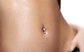 	   The piercing on the navel