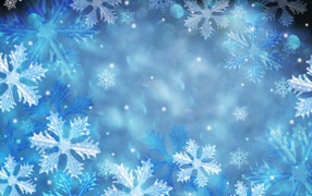 Снежные узоры на окне в Новый год 2017
