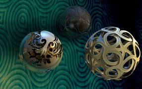 Абстрактные шары 3д графика