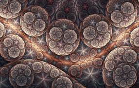 Абстрактные круги, фрактальный рисунок