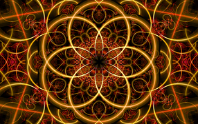 Абстрактный красно желтый рисунок 