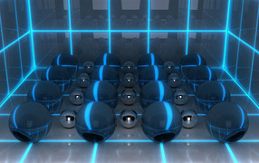 Шары разного размера 3D графика 