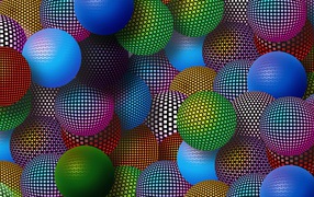Разноцветные шарики 3D графика 