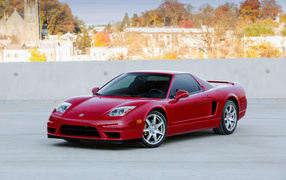 Спортивный красный автомобиль Acura NSX 
