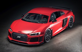 Спорткар  Audi R8, 2017 красного цвета 