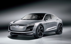 Серебристый стильный автомобиль Audi Elaine, 2017
