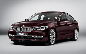 Бордовый автомобиль BMW  630d xDrive Gran Turismo, 2017