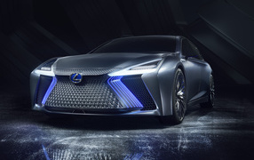Автомобиль Lexus LS+ Concept, 2017 вид спереди