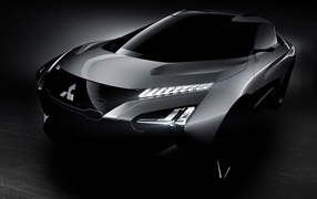 Серебристый автомобиль Mitsubishi Emirai 4 концепт