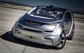 Серебристый минивэн Chrysler Portal Concept, 2017
