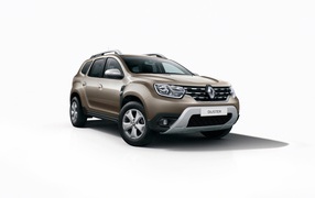 Off-road car Renault Duster, 2018 on a white background