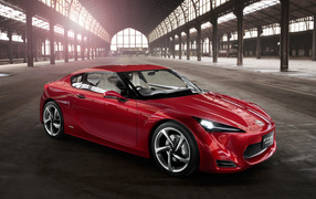 Красный спортивный автомобиль Toyota 86 