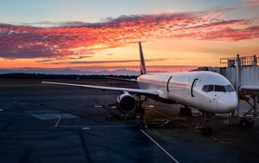 Самолет авиакомпании DELTA в международном аэропорту SeaTac 