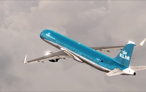 KLM Airlines Airbus A321-200 passenger aircraft