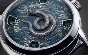 Стильные часы Vacheron Constanin со змеей на циферблате