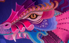 Нарисованная голова дракона