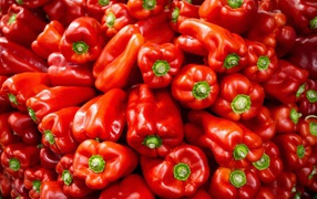 Красный сладкий перец крупным планом 