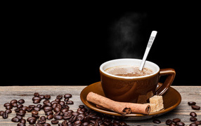 Fragrant coffee with cinnamon