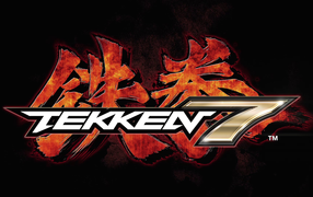 Логотип игры Tekken 7 на черном фоне 