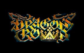 Логотип компьютерной игры  Dragon's Crown, 2017 на черном фоне