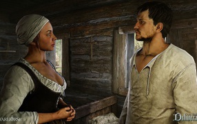 Мужчина и женщина персонажи игры Kingdom Come Deliverance 2017 