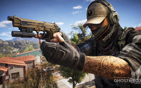 Парень с оружием персонаж игры Tom Clancy's Ghost Recon Wildlands 