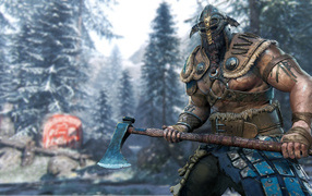 Викинг с оружием  персонаж игры For Honor 