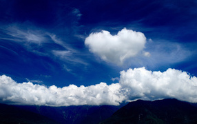Heart of white clouds