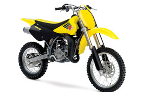Yellow Suzuki RM85 motorcycle