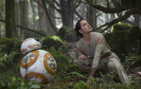 Дроид BB-8, Рэй персонажи фильма Звёздные войны. Эпизод VII Пробуждение Силы  