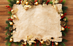 Шаблон поздравительной новогодней открытки