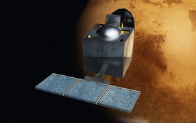 Индийский космический аппарат Mangalyaan на орбите Марса 