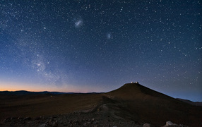 Atacama desert under a starry sky, Chile