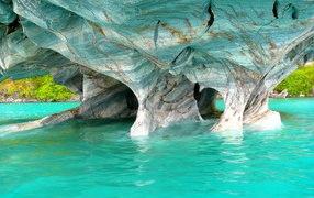 Marble caves Las Cavernas de Marmol, Chile 
