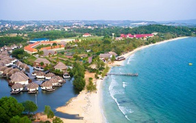 Пляжный курорт Sokha в Сиануквиле, Камбоджа 