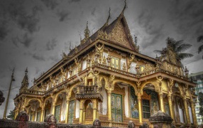 Temple in the city of Phnom Penh, Cambodia